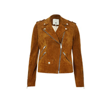 Tan suede biker jacket
